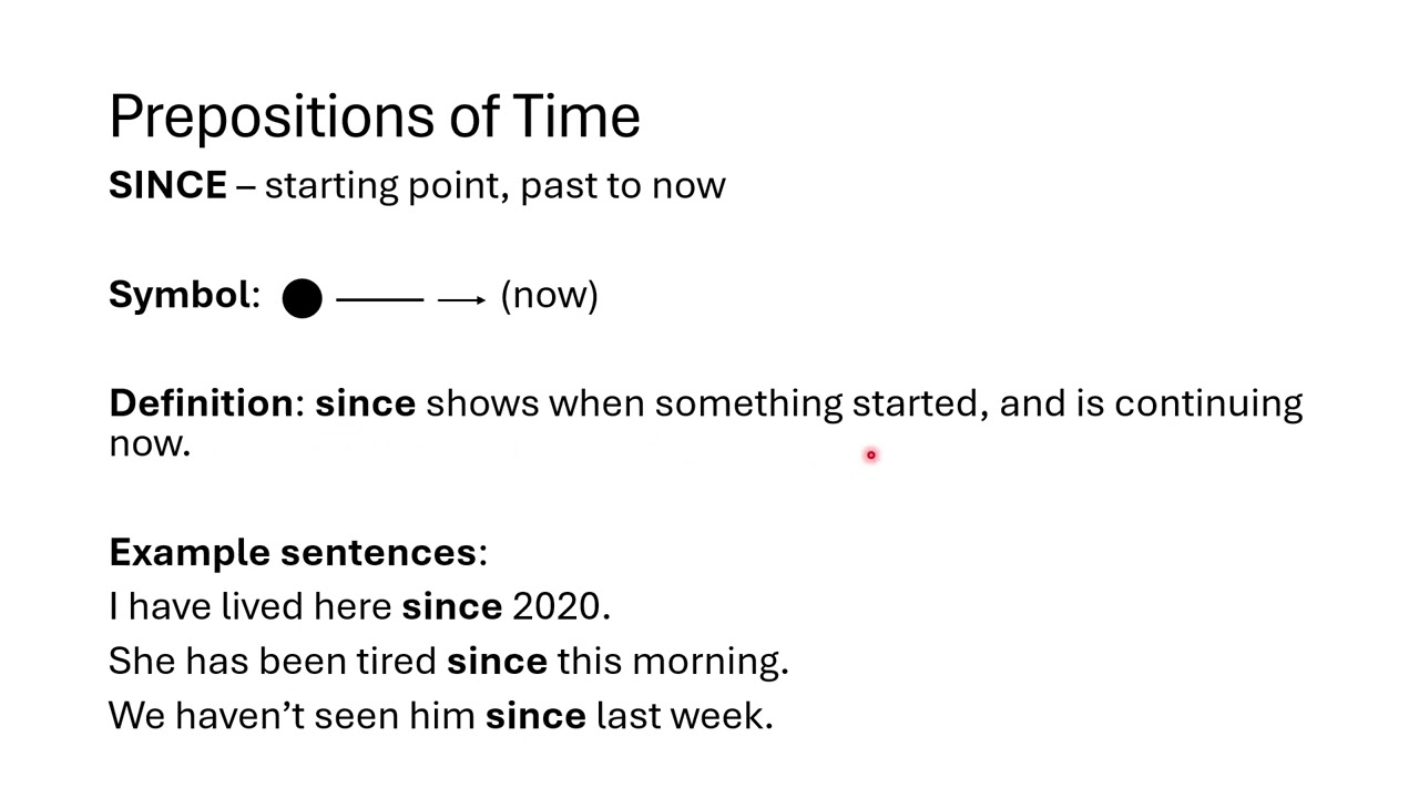 Prepositions of Time