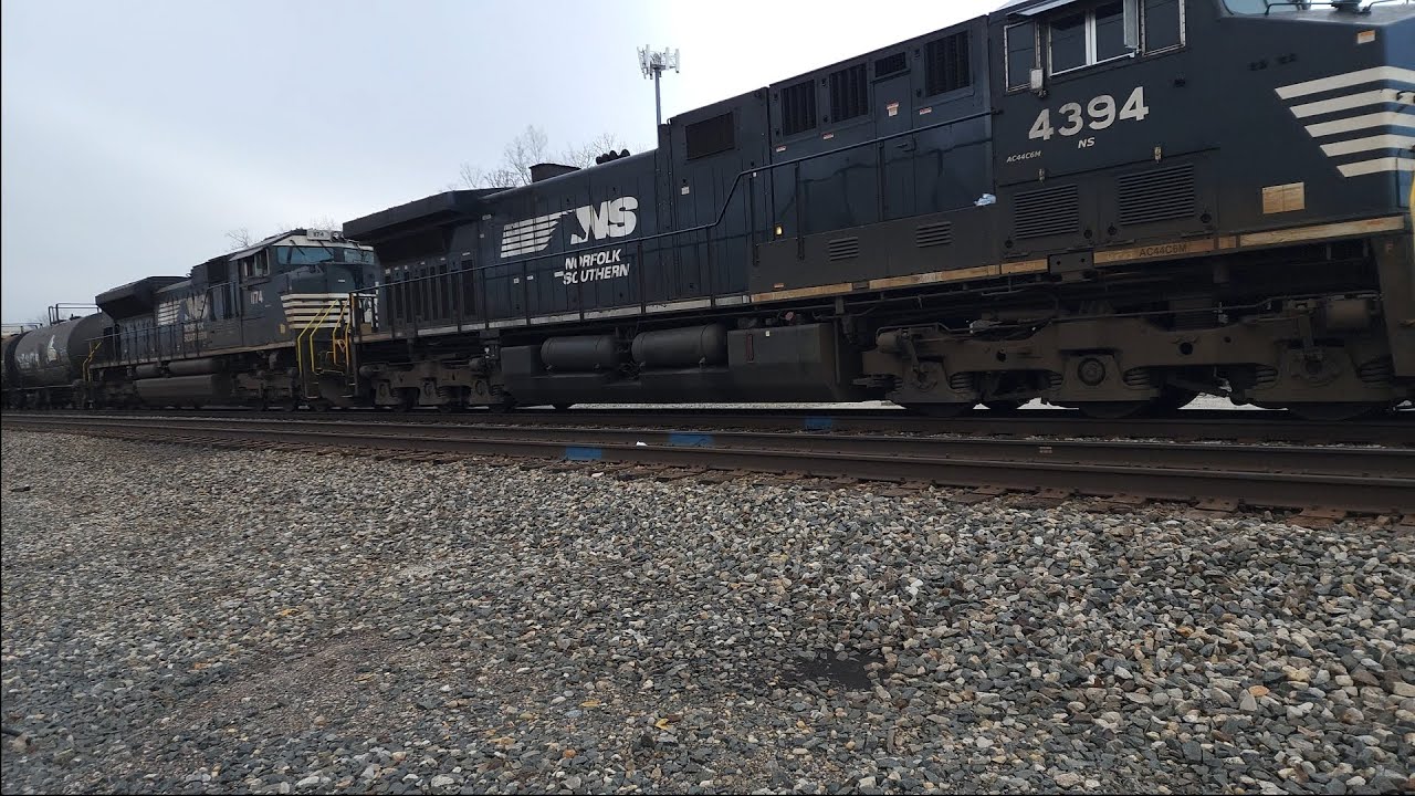 Norfolk Southern manifest train.  Defect detector Audio was strange in this video. 4394, 1174 & DPU