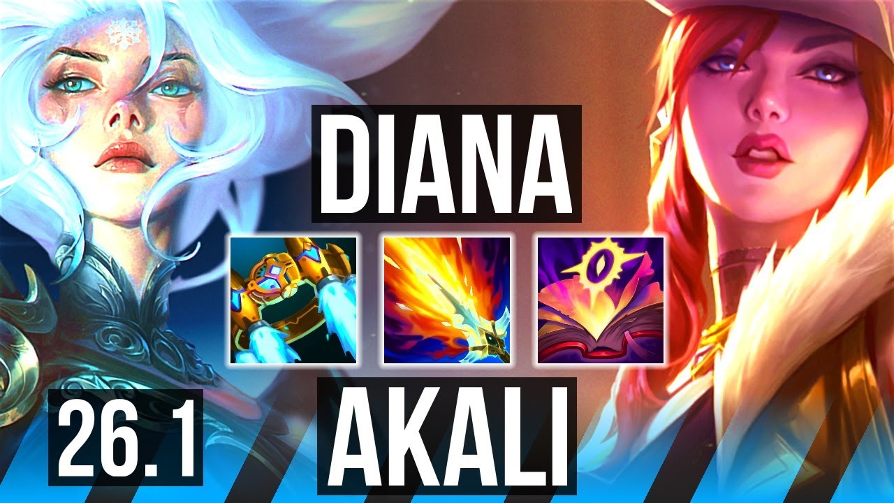 DIANA vs AKALI (MID) | Perfect KDA: 12/0/4 | EUW Diamond | 26.1