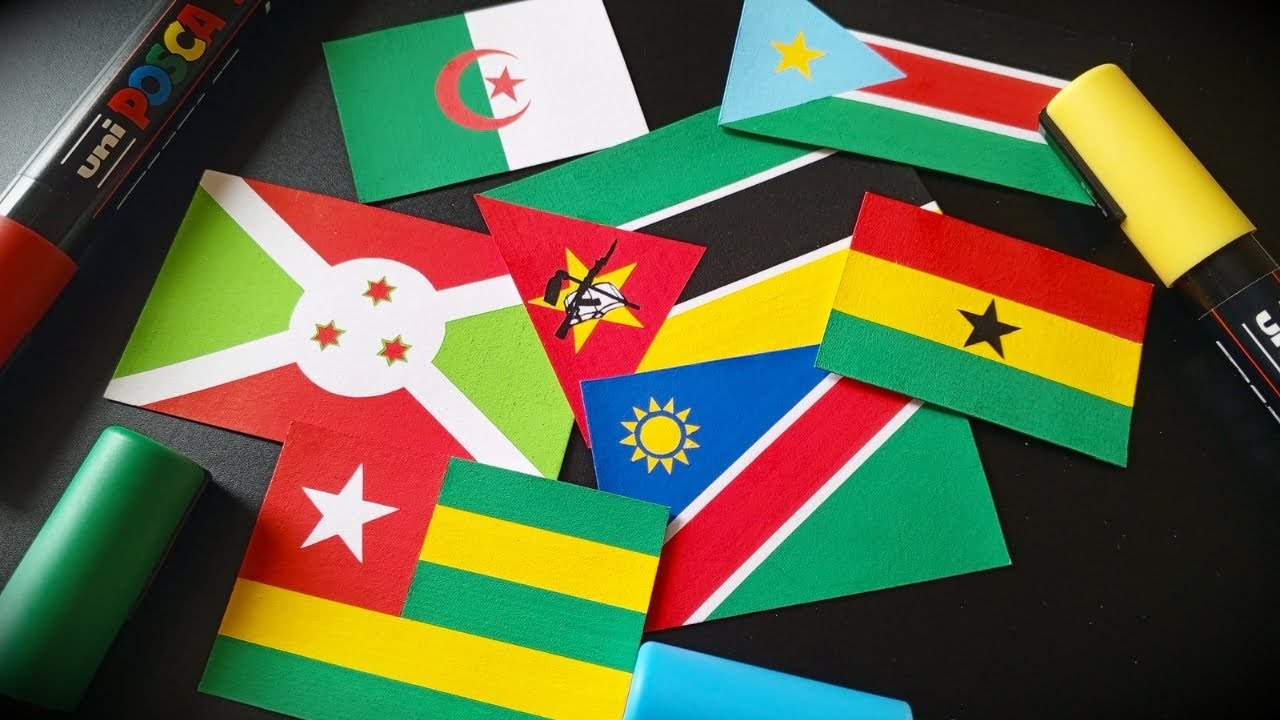 AFRICAN Flags Drawing Collection 🌍 PART 1