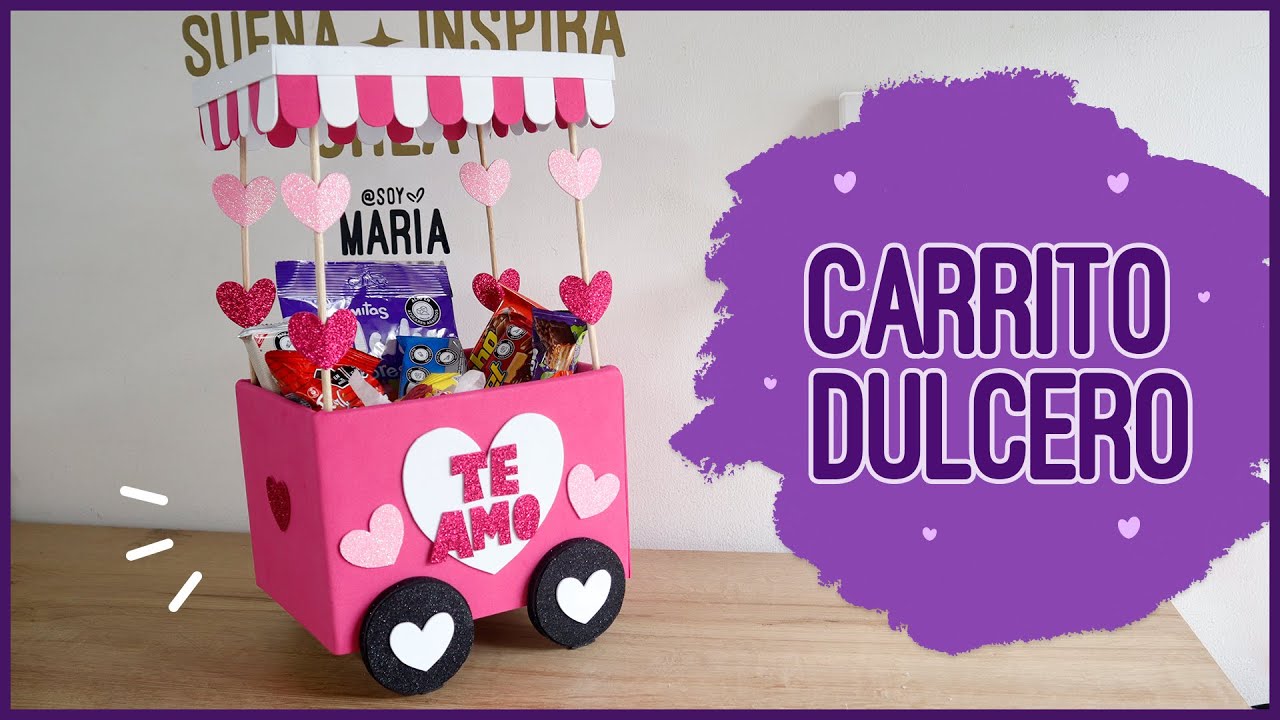 Cómo hacer un carrito dulcero – regalo con poco presupuesto DIY  ♥  Soy Maria Zapata