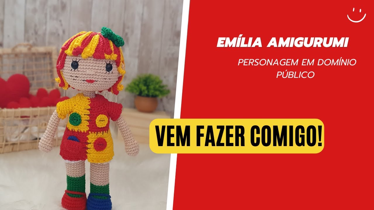 EMÍLIA AMIGURUMI | Personagem em Domínio público para reprodução
