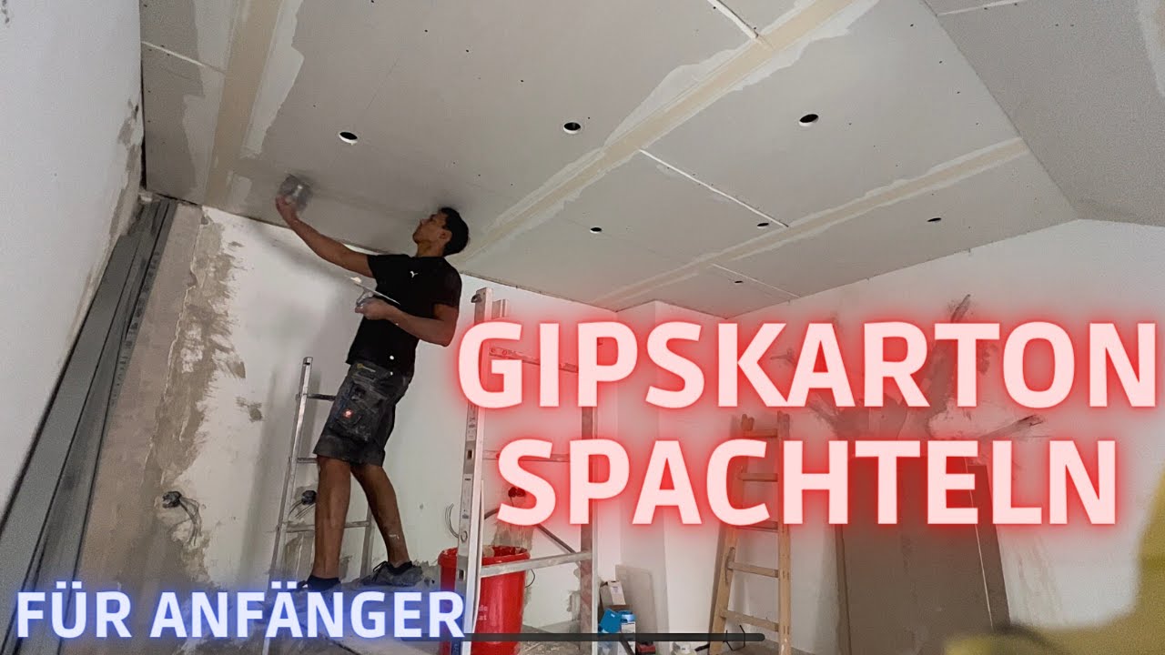 Gipskarton spachteln für Anfänger erklärt!  //TEIL11