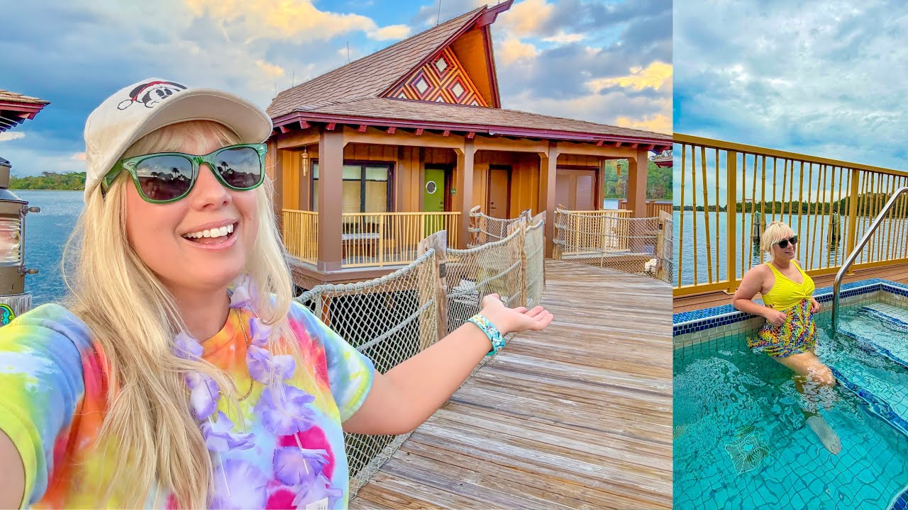 We Stayed at Disney's Polynesian BUNGALOWS! FULL TOUR, Private Pool, Food, Magic Kingdom View!
