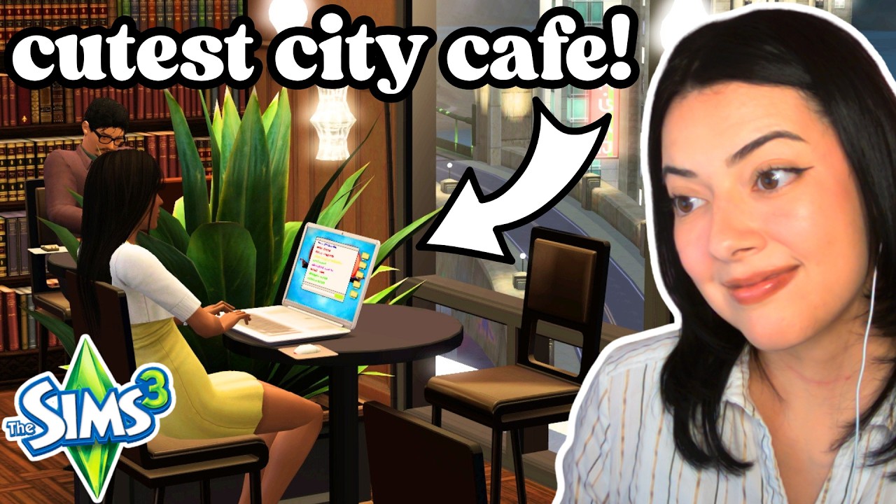 i built the COZIEST coffee shop for BRIDGEPORT!🌃✨| sims 3 speed build