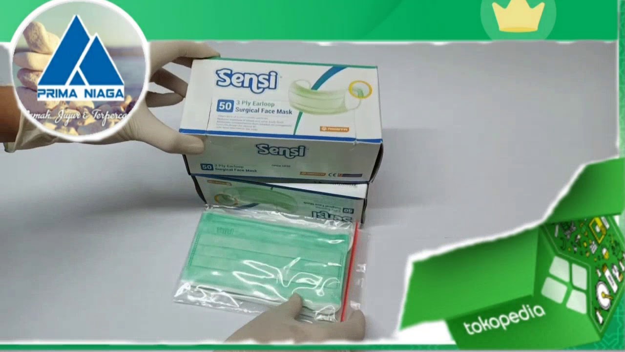 MASKER MEDIS SENSI 3 Ply 1 Box isi 50 pcs