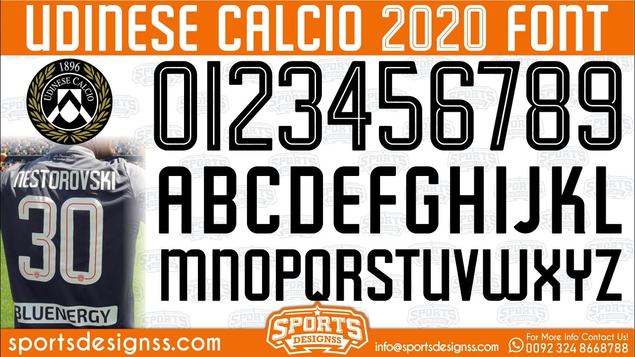 🔥Udinese Calcio 2020 Font Free Download by Sports Designss _ Download Free Football Font🔥
