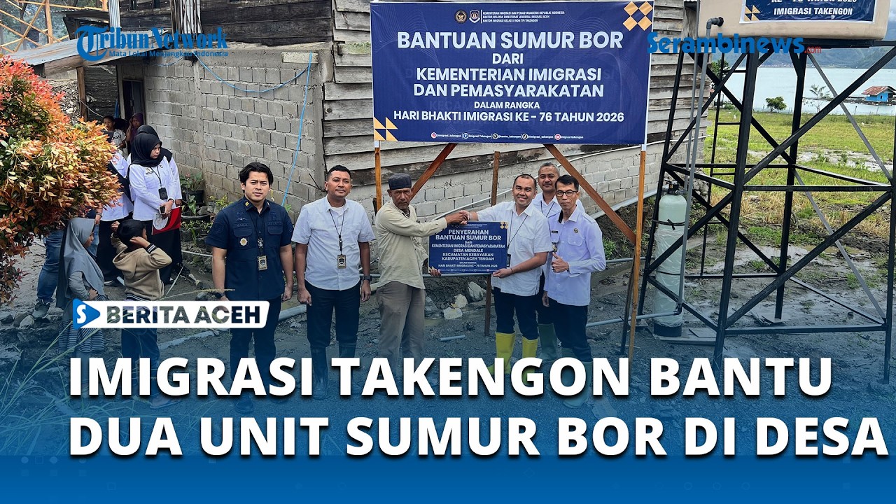“Air Bersih Mengalir, Imigrasi Takengon Serahkan Bantuan Sumur Bor 2 Kampung di Aceh Tengah