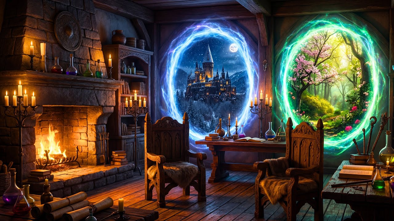 The Wizard's Study | 3 Hours of Medieval Fantasy Music & Magical Ambience for Focus & DnD