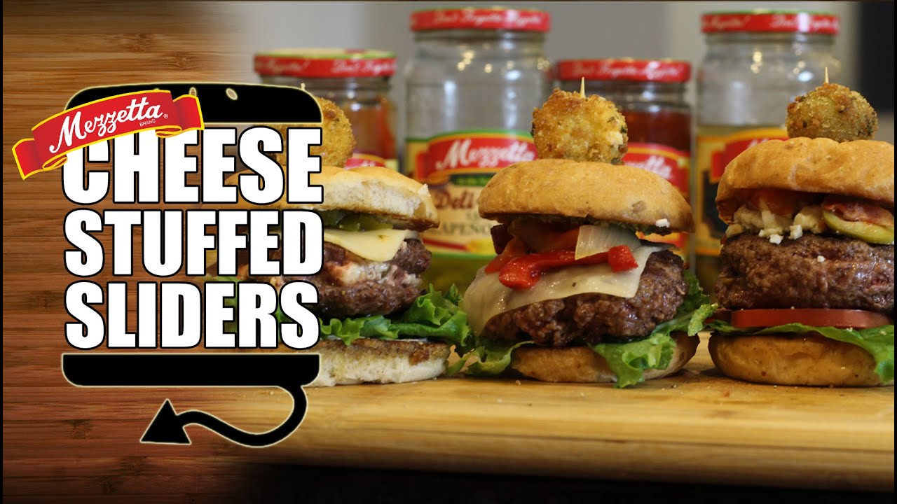 Cheese Stuffed Burger Sliders Done Three Ways