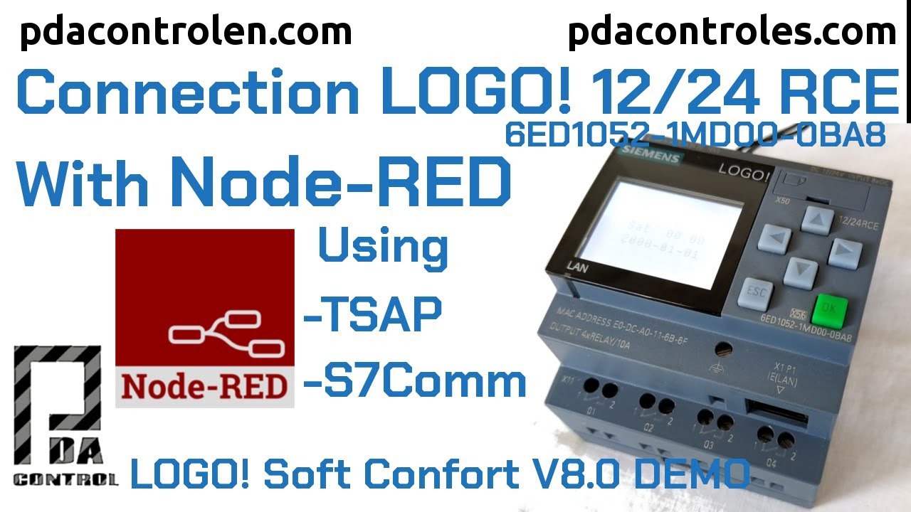 Connection LOGO! 8 and Node-RED with S7Comm Protocol : PDAControl