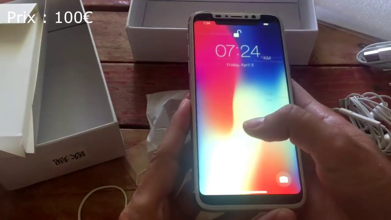 Unboxing 100&euro; fake iphone X (buy from wish)