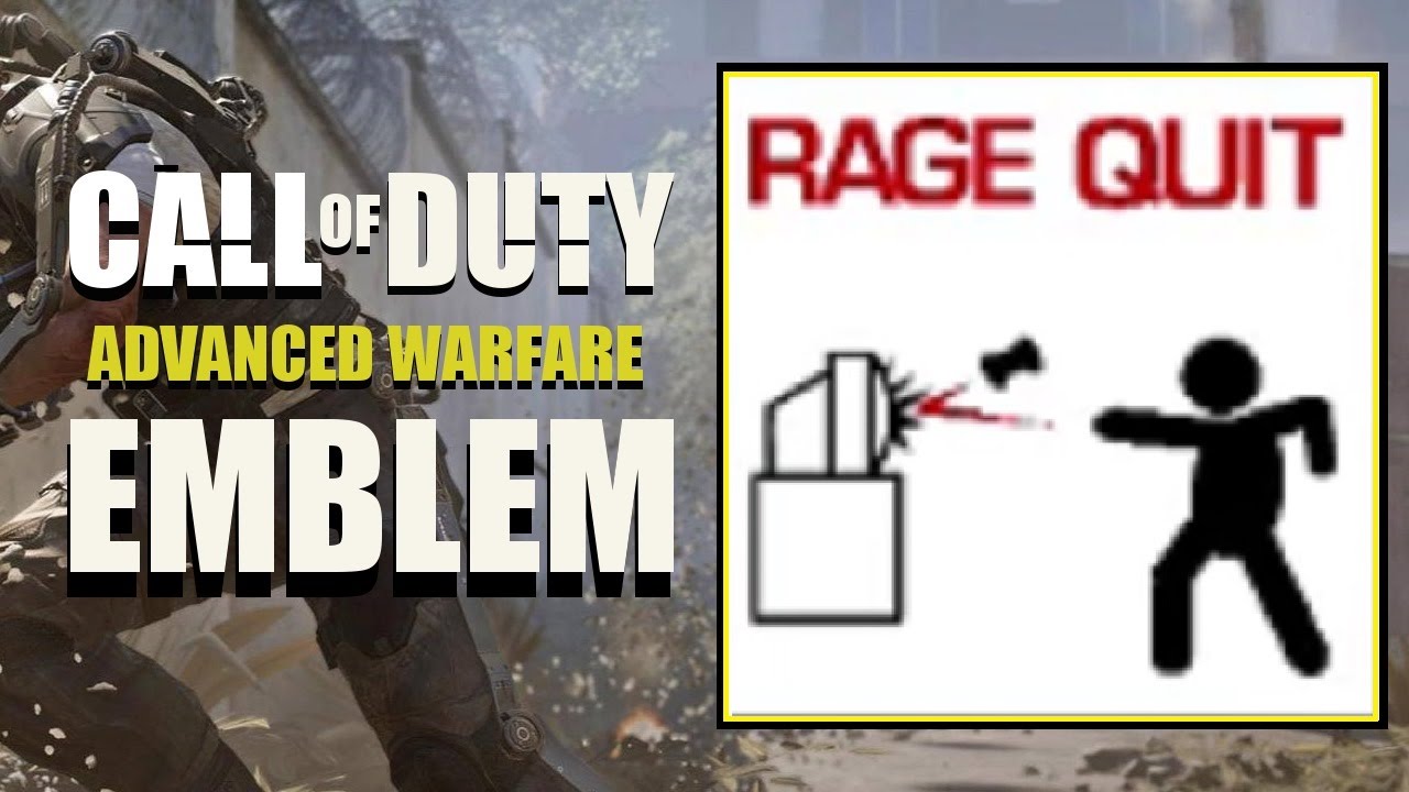 COD AW / Call of Duty Advanced Warfare : Funny Rage Quit Emblem Tutorial