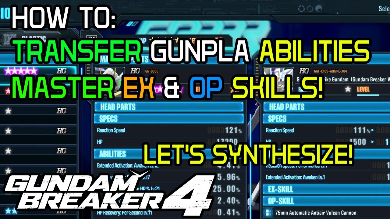 MASTER EX/OP SKILLS & TRANSFERING ABILITIES! A Quick Synthesis Guide!