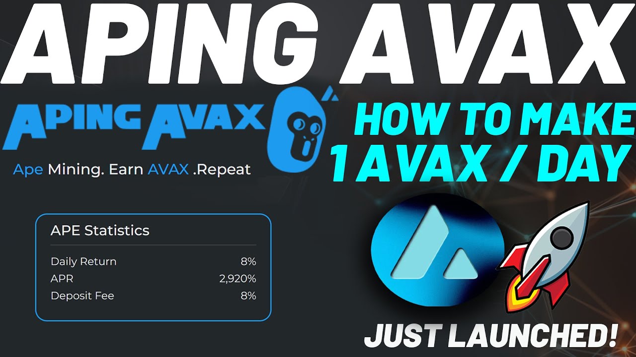 APING AVAX *Earn 1 AVAX / Day* AVAX Mining Strategy