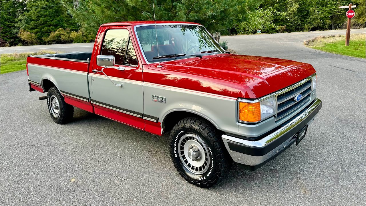 Прогулка и вождение Ford F-150 XLT Lariat 1989 года, 75 тыс. миль