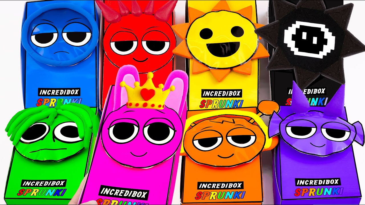 💖Paper DIY💖Incredibox COUPLE Love SPRUNKI Coffin Box BLIND BOX Unboxing | How To Make Blind Bag ASMR