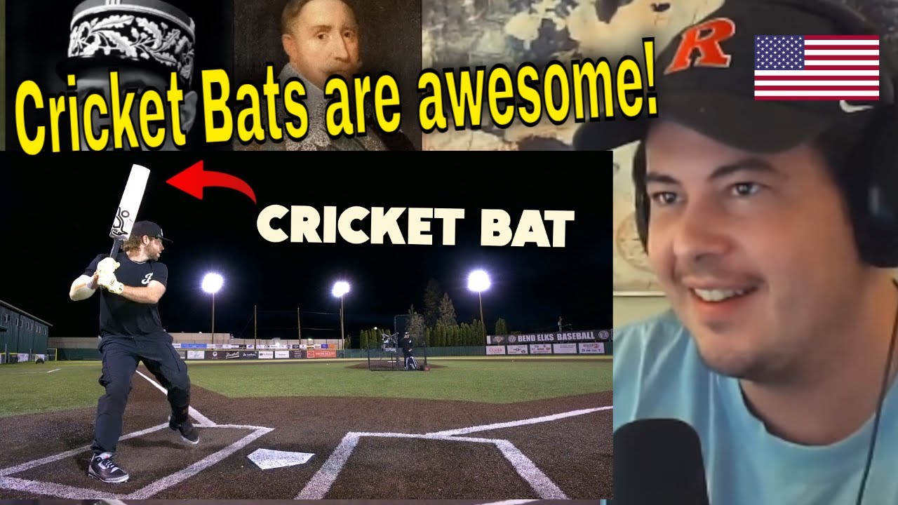 American Reacts CRICKET Bat vs. BASEBALL Bat