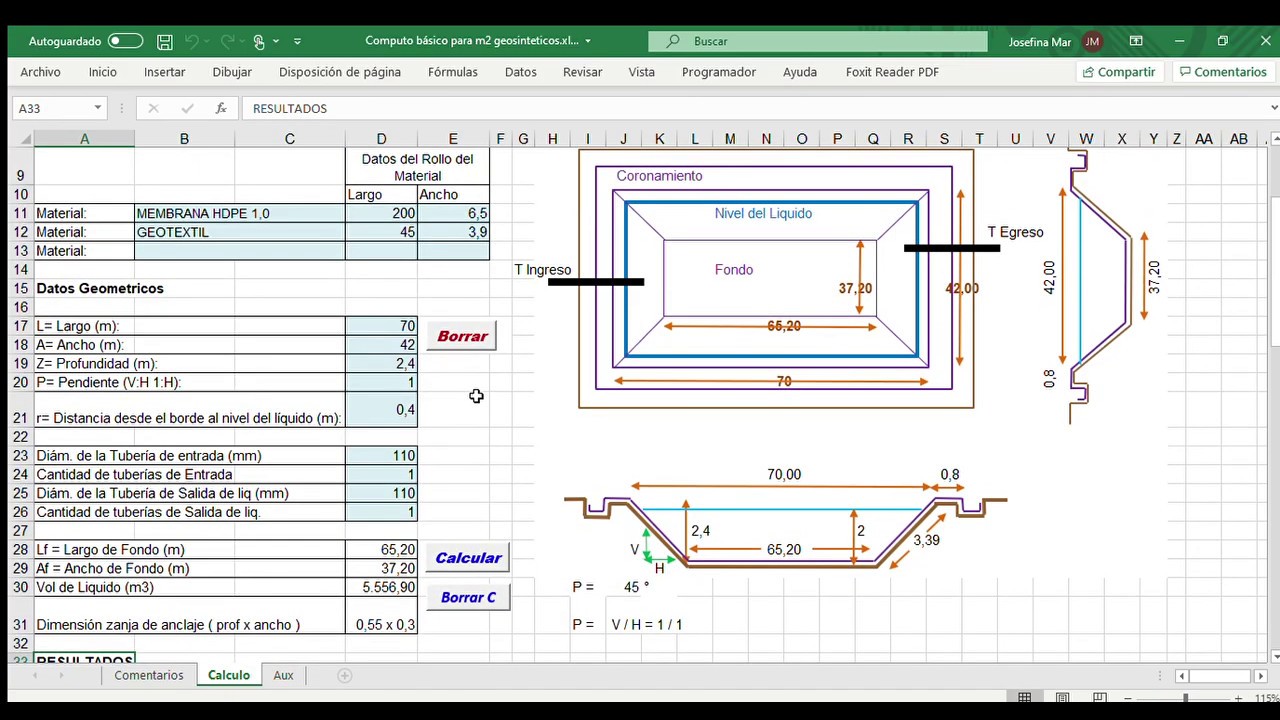Video explicativo para el cálculo de materiales geosinteticos