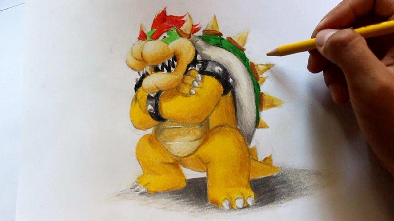 Wie zeichnet man Bowser in 3D [Super Mario] zeichen tutorial
