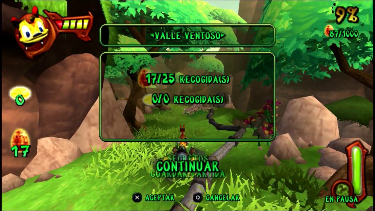 Daxter PSP Guía de Gemas - Valle Ventoso