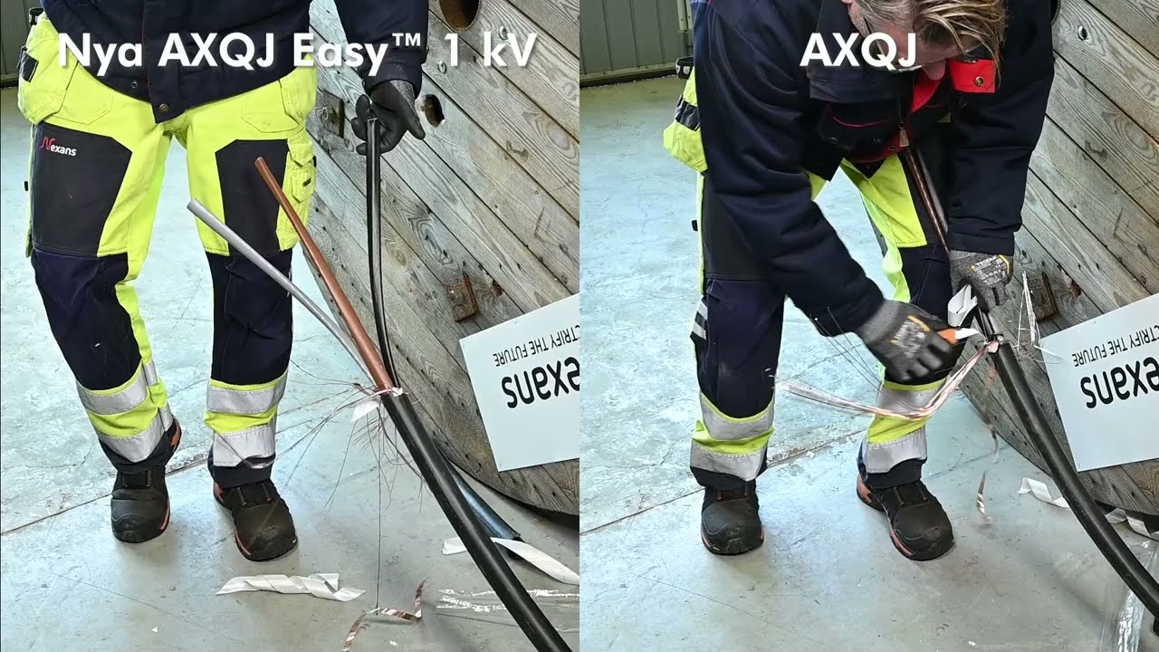 Avmantling AXQJ Easy™ 1 kV vs AXQJ