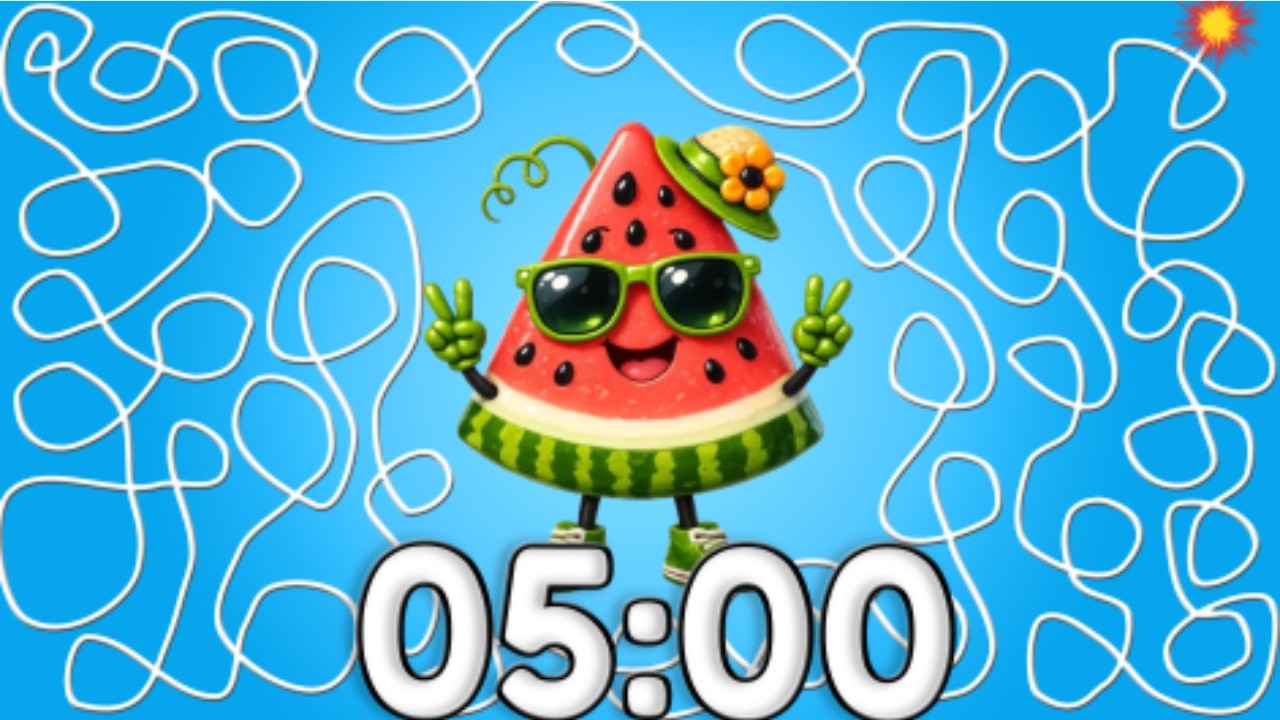 5 Minute Timer Bomb Watermelon Summer Countdown