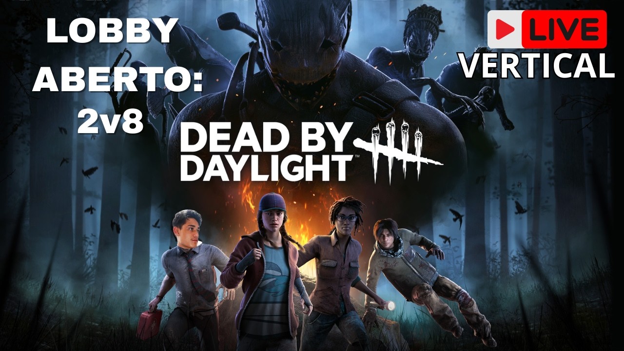 DOMINGOU NO DEAD BY DAYLIGHT 🔪 JOGANDO 2V8 COM INSCRITOS AO VIVO!  (Live vertical) #shorts