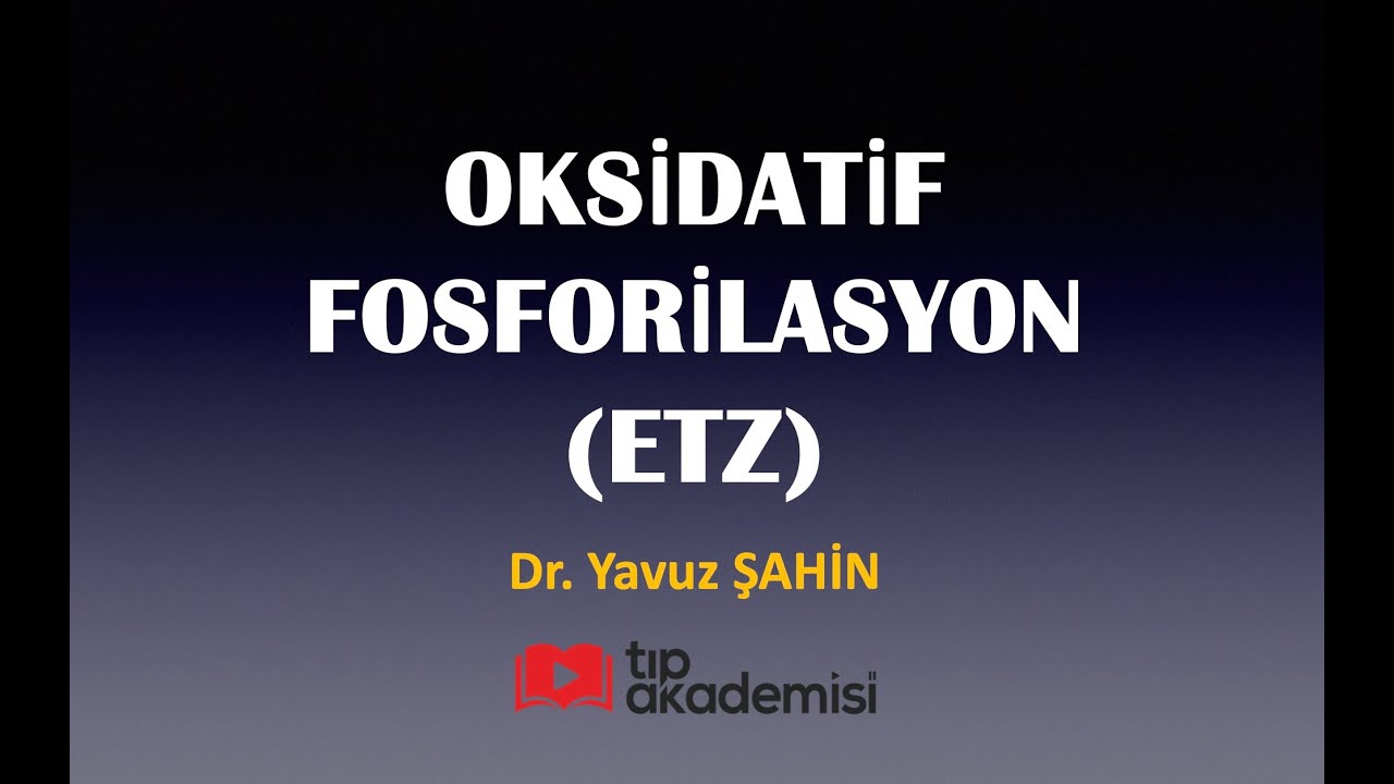 tipakademisi.com Fakülte Biyokimya Video Paketi - Elektron Transport Zinciri (ETZ)