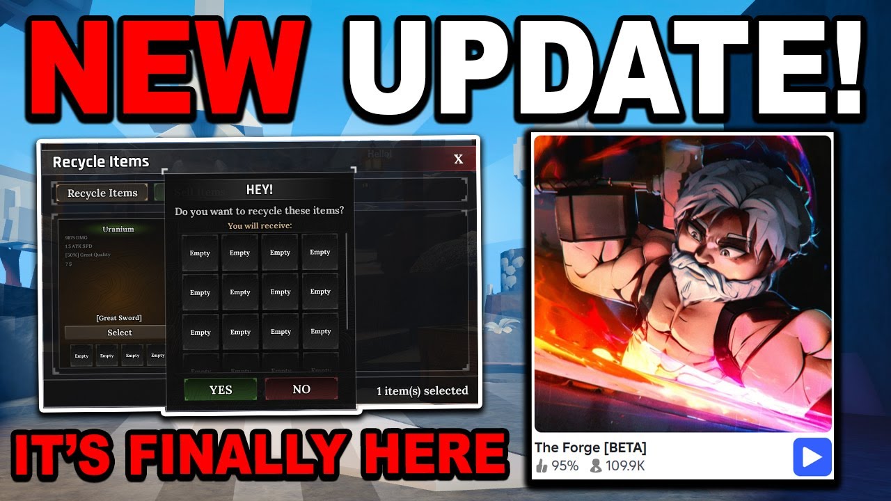 НОВОЕ СОБЫТИЕ И ОБНОВЛЕНИЕ КУЗНИЦЫ!! в игре The Forge Roblox