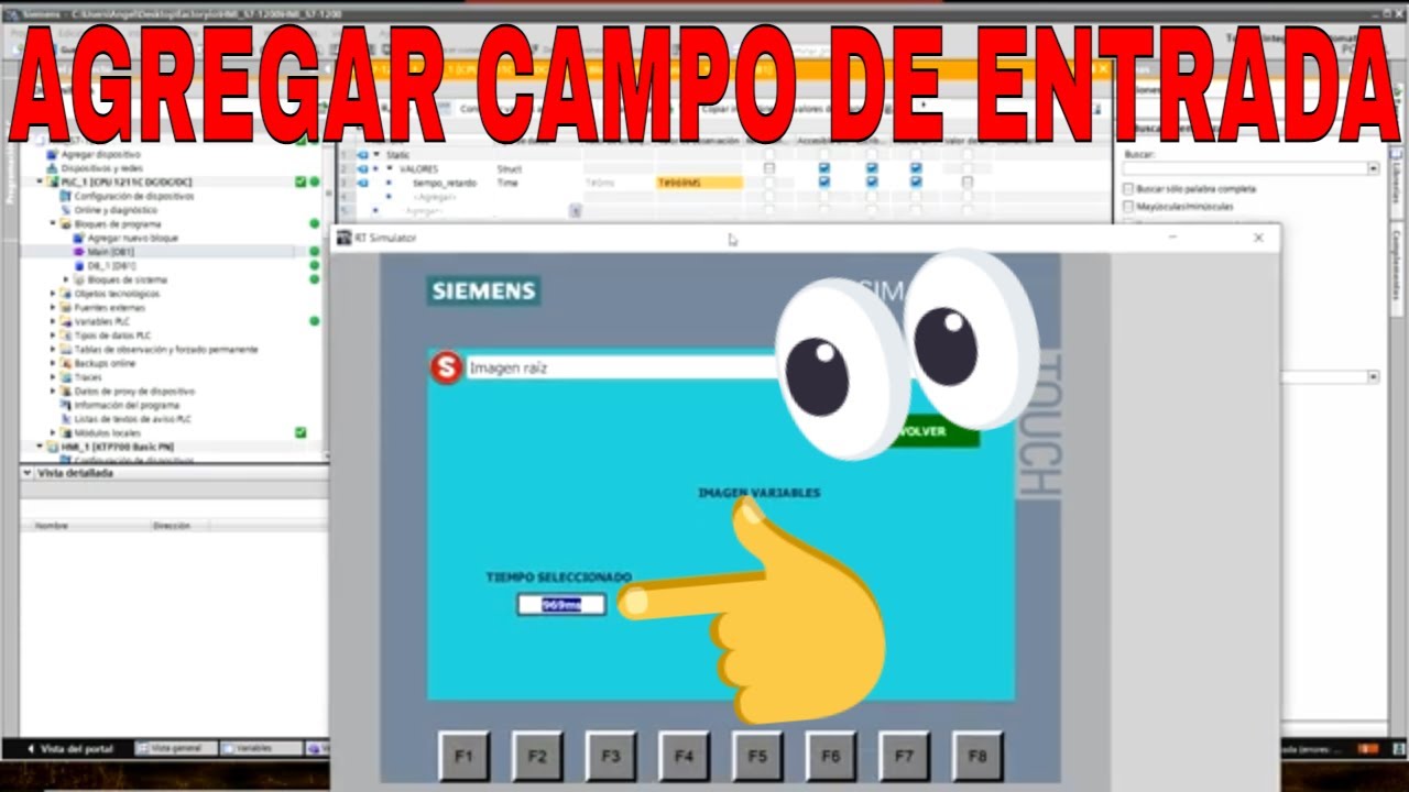 AGREGAR CAMPO DE ENTRADA de DATOS + CONFIGURACIÓN + VARIABLE WINCC TIA PORTAL - PLC ESPAÑOL 🌠!!! 137