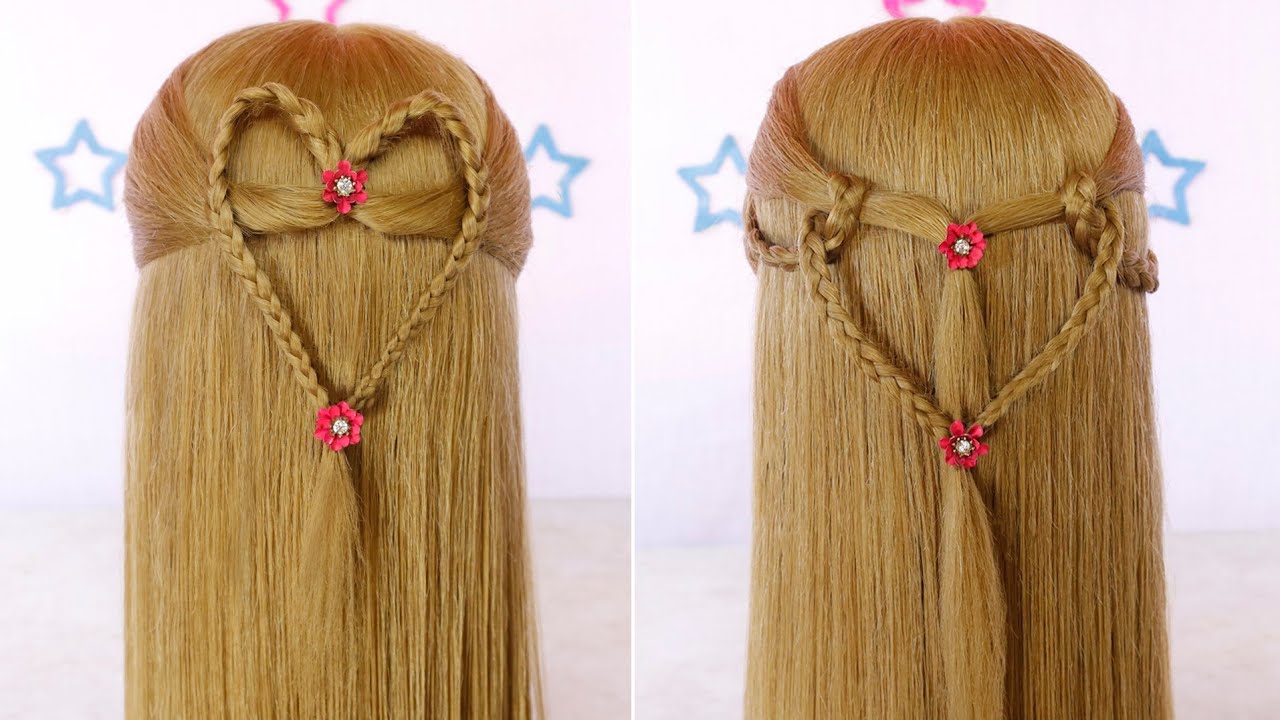 Peinado para cabello largo para la escuela / peinados simples #hairtutorial 