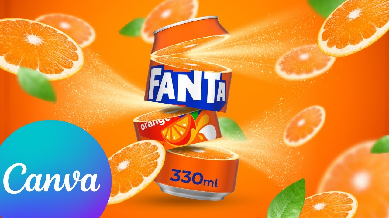 How I Made This Fanta Ad in Canva