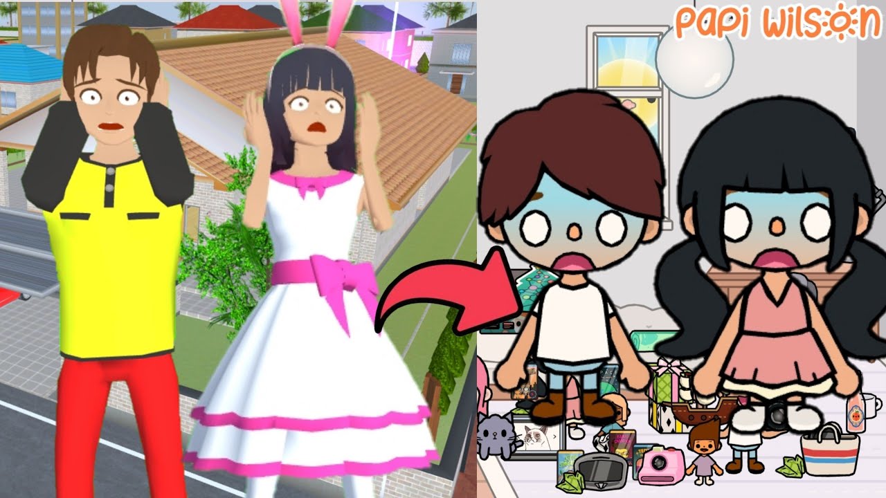 Yuta Mio Masuk Portal Ke Dunia Toca🤣😱😰| Sakura School Simulator | Toca Life World | Papi Wilson