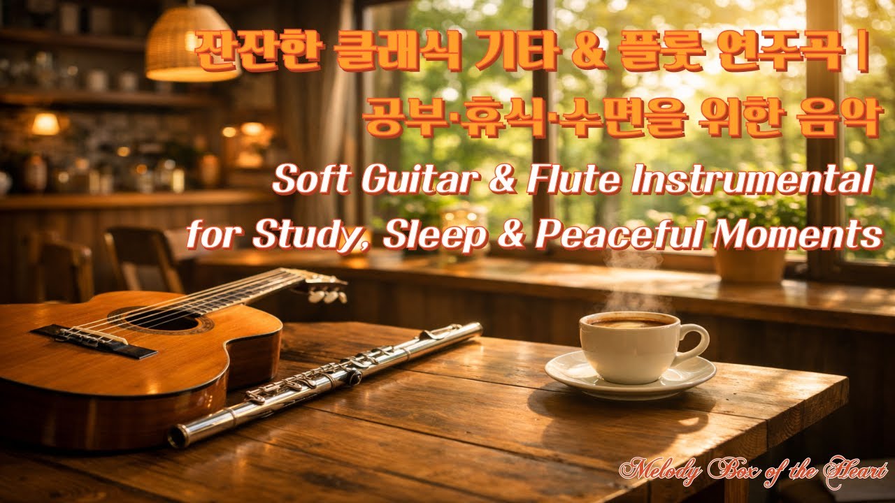 [playlist] 잔잔한 클래식 기타 & 플룻 연주곡 | 공부·휴식·수면을 위한 힐링 음악 | Relaxing Guitar & Flute for Study, Sleep