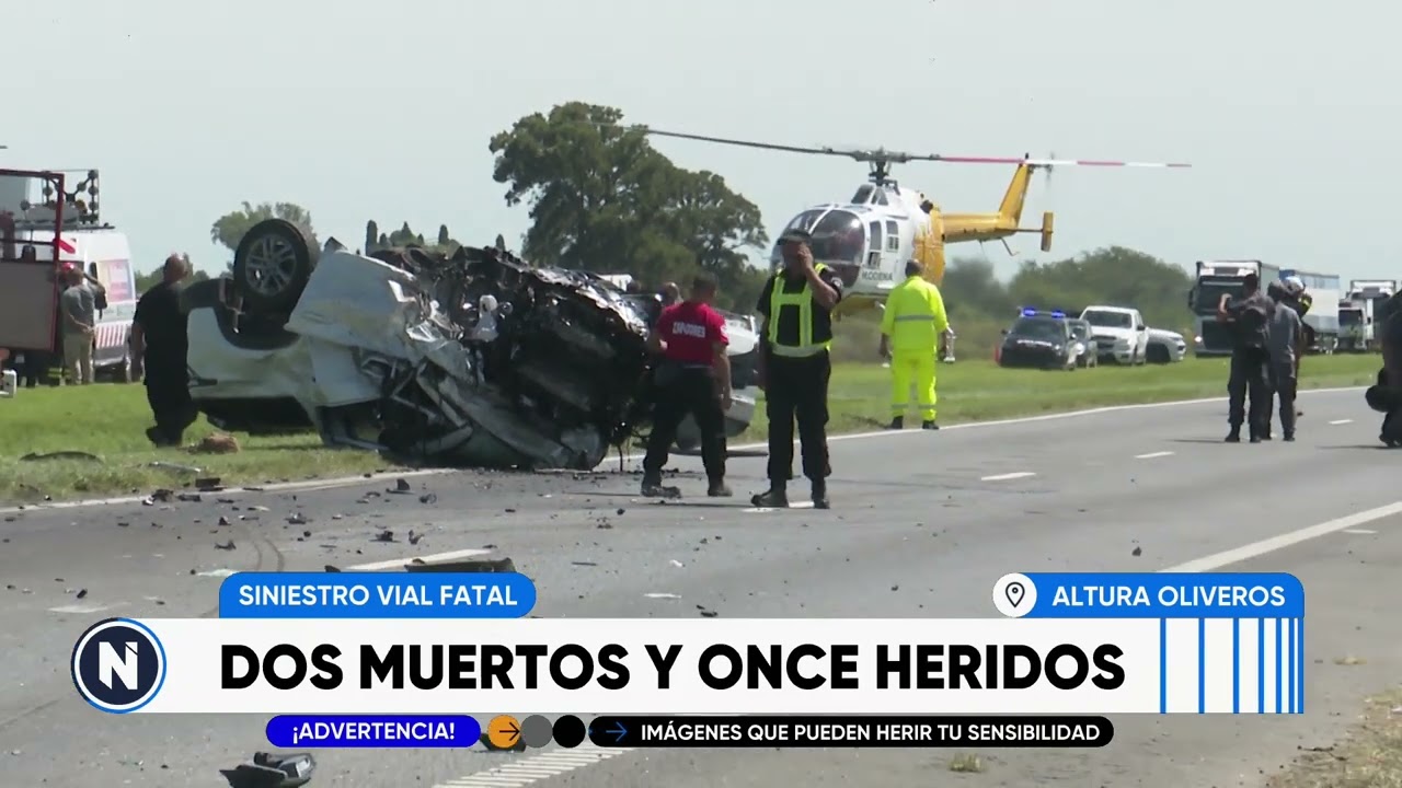 Choque fatal en la Autopista a Santa Fe: dos muertos y once heridos | TELEFE ROSARIO