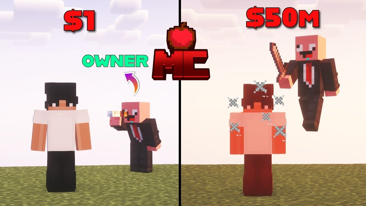 I Survied 100 Days Collecting 50m Dollars in APPLE MC LIFESTEAL Server
