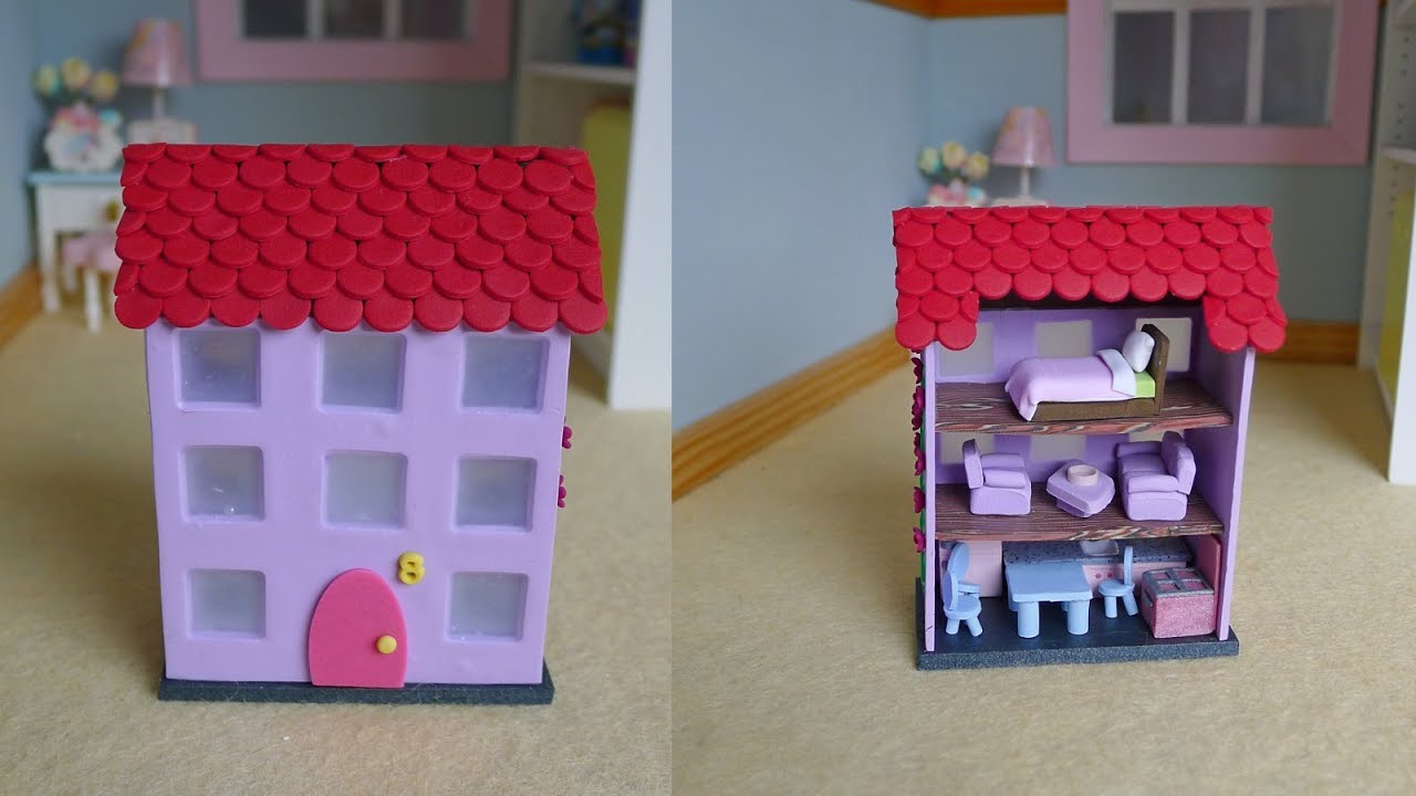 How to make mini Dollhouse (miniature) DIY ミニチュアドールハウス作り