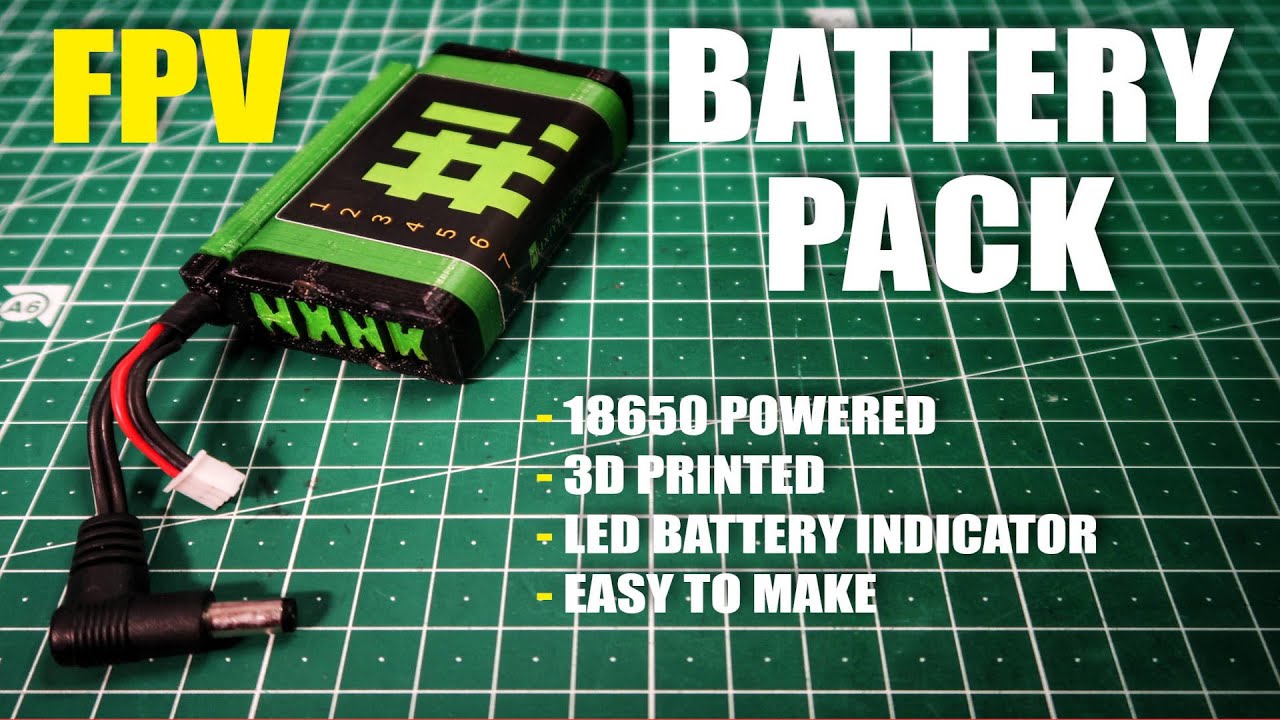 FPV 3D Printed Goggle Battery Pack