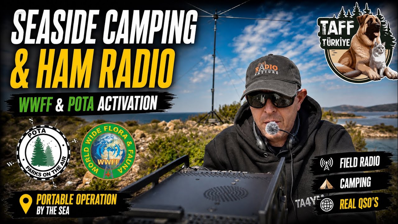 Seaside Camping & Ham Radio | WWFF & POTA Activation | TA4YMA with TA4EE & TA2BU
