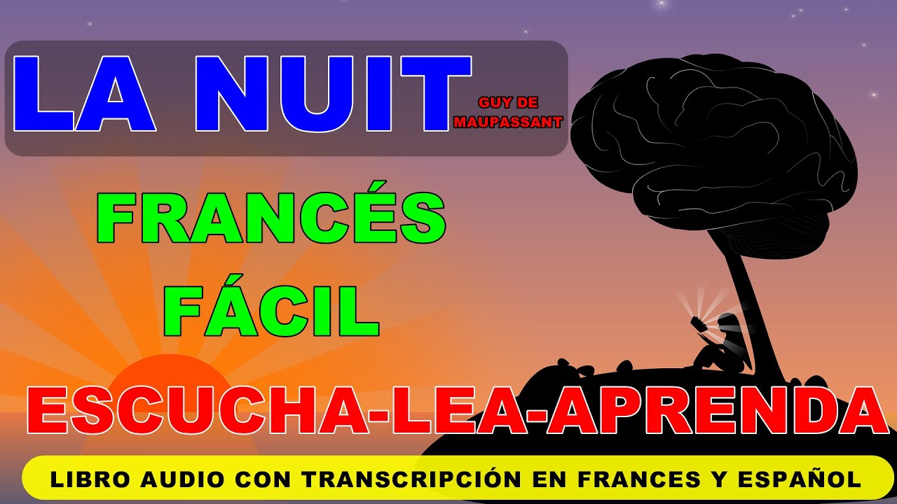 Aprender franc&eacute;s con lectura.Audio con transcripci&oacute;n franc&eacute;s-espa&ntilde;ol. La Nuit de Guy de Maupassant