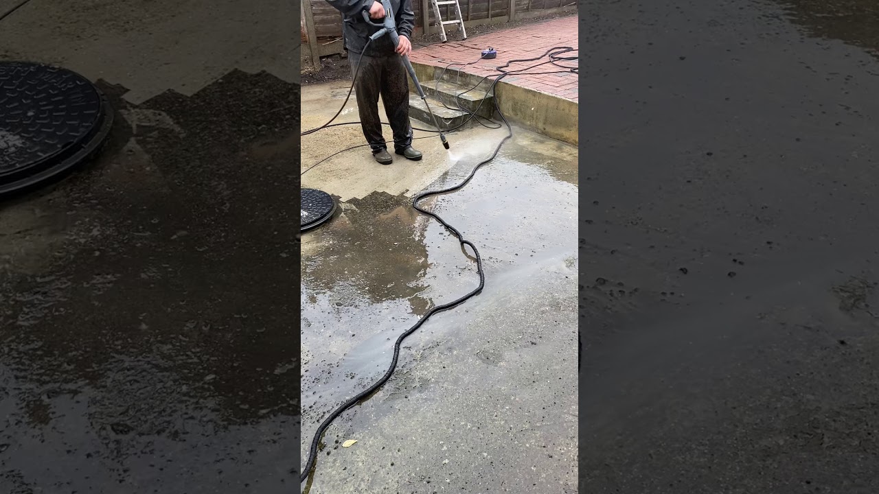 Karcher Xpert HD 7125 Pressure Washer Cleaning Pavement Driveway #shorts #KarcherXpert7125