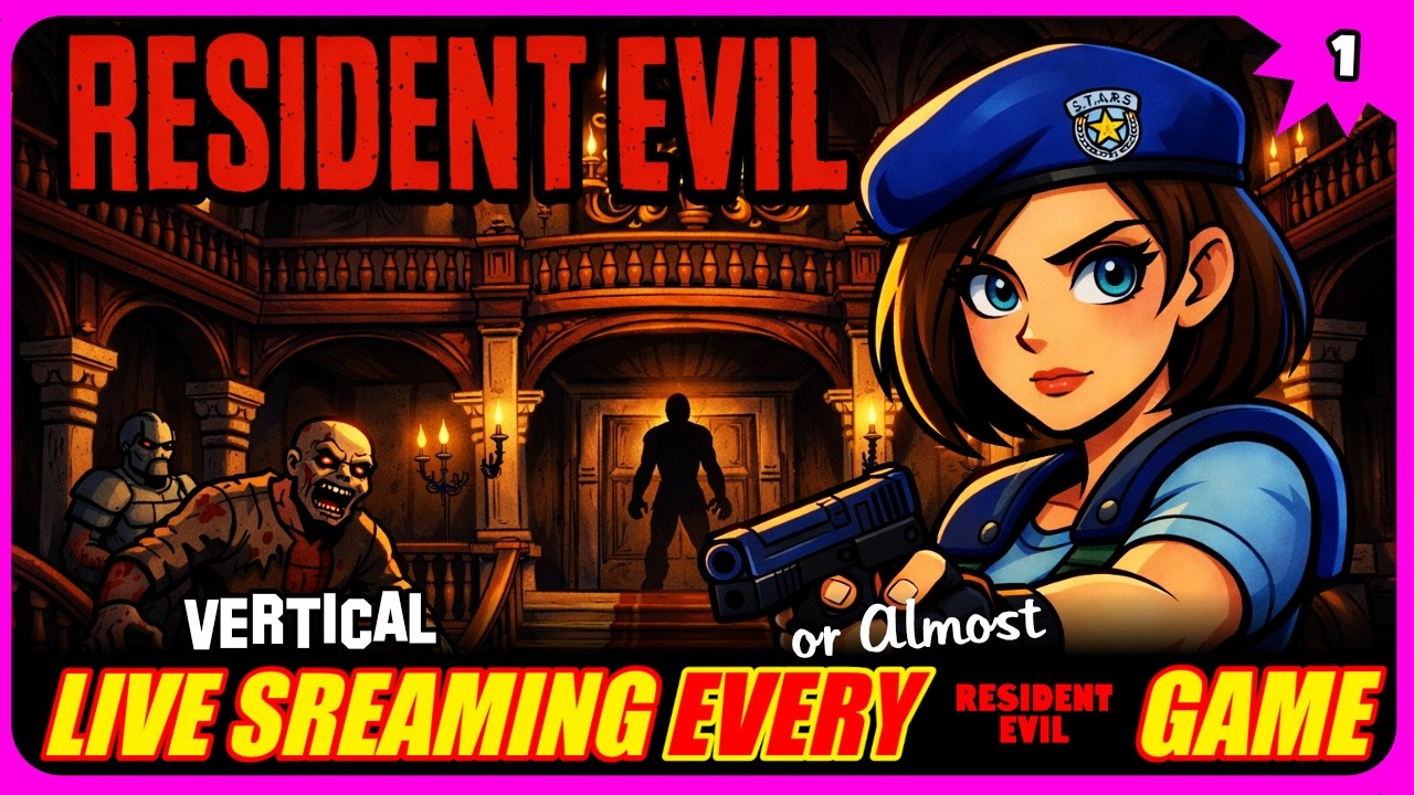 🔴 🔴  Road To Requiem | Resident Evil  Director's Cut Jill Valentine  | PS1 | VERTICAL | Part 1
