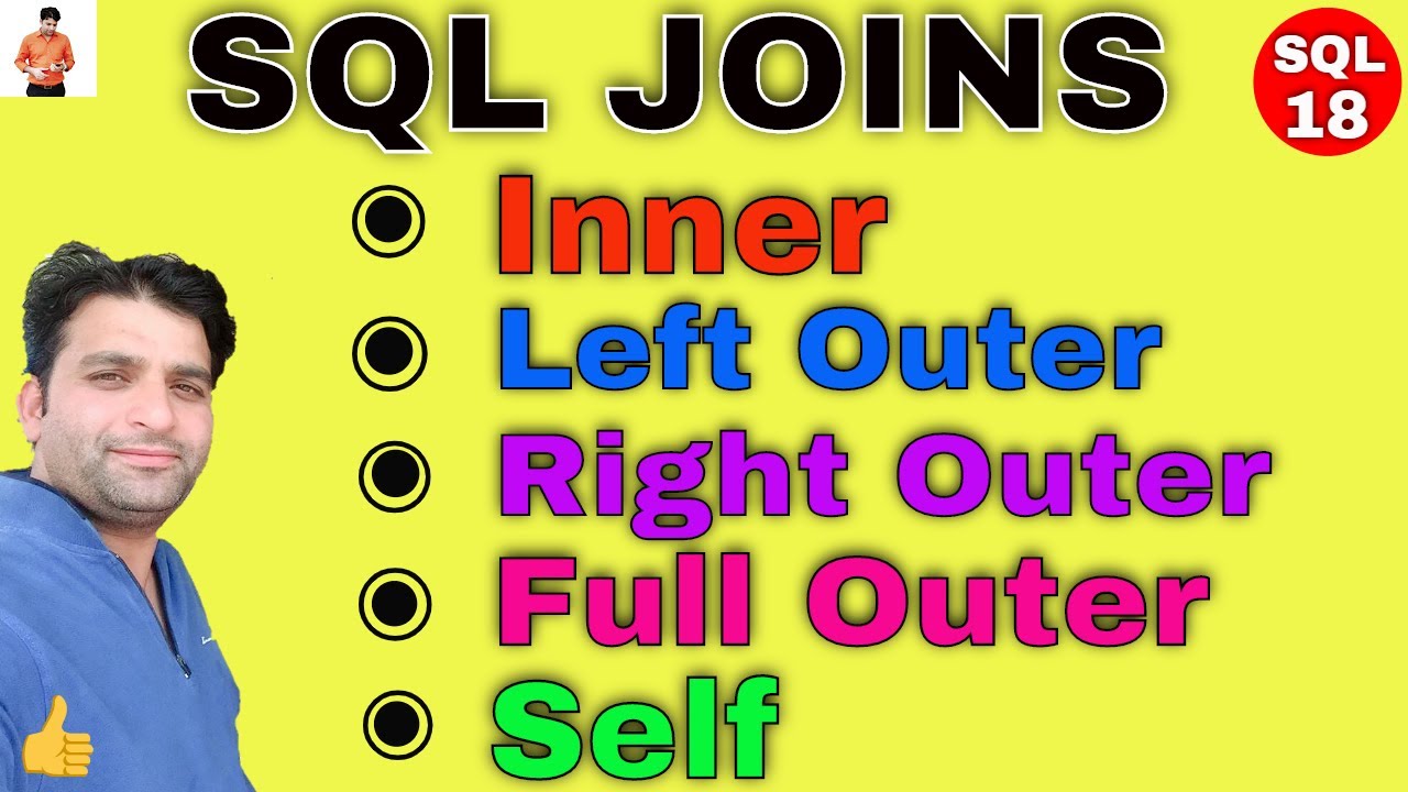 Joins in SQL | Inner, Left Outer, Right Outer, Full Outer and Self join in SQL | SQL Joins