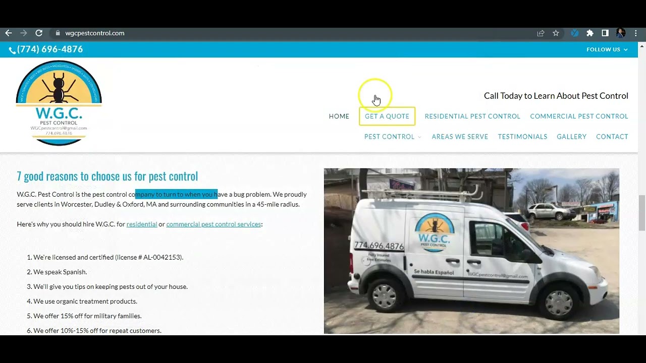 WGC Pest Control Worcester MA | Worcester Pest Control