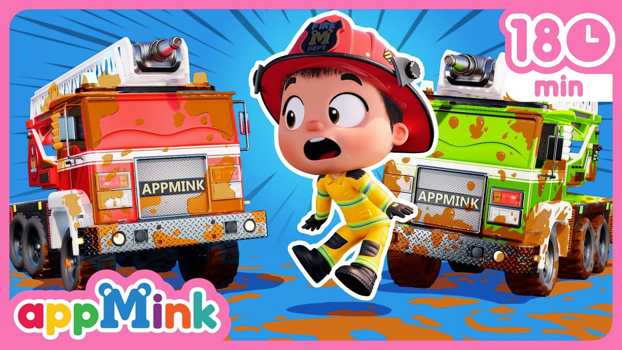 🚛💦💧 Those Dirty Trucks! Water Fun! 💧💦🚛 #appmink #nurseryrhymes #kidssong #cartoon #kids