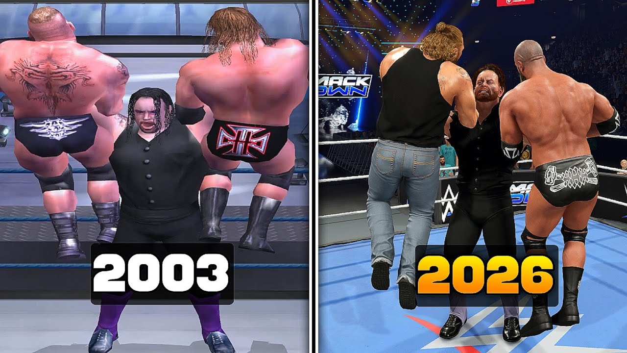 Лучшие экстремальные завершающие приемы - WWE 2K25 против WWE Here Comes The Pain!