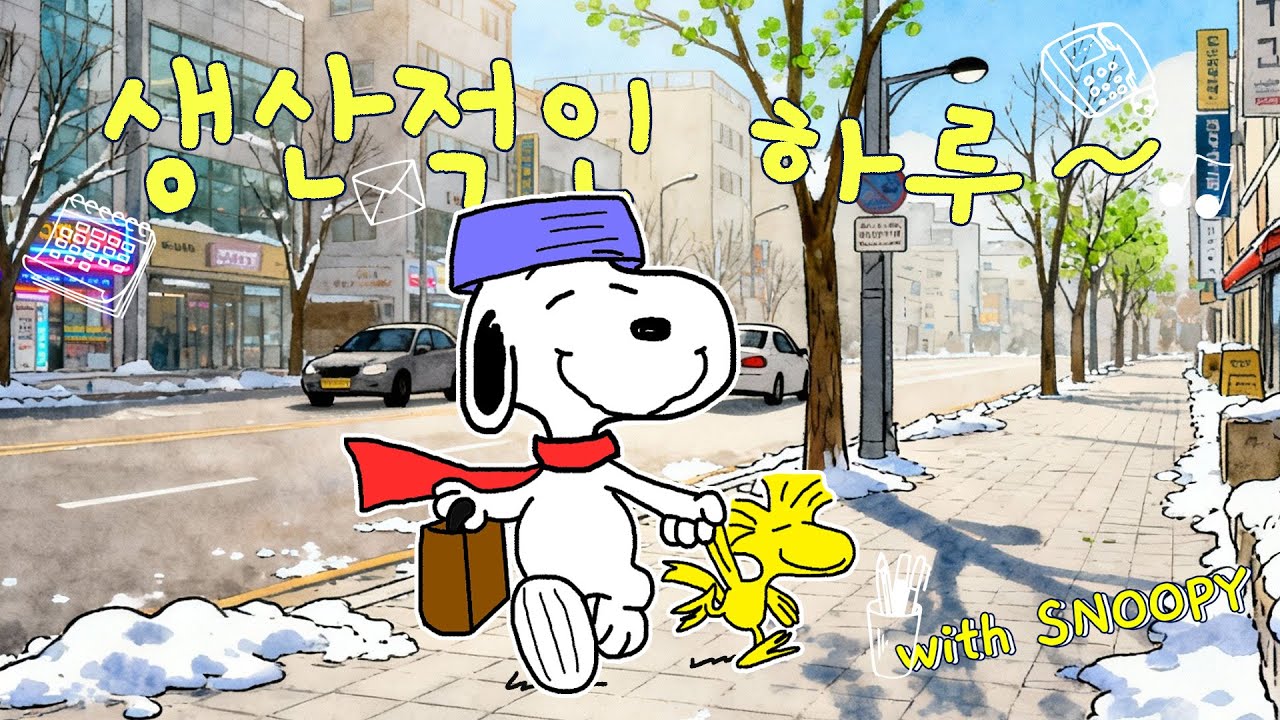 [work playlist] 스누피와 함께 출근하세요 🚶‍♂️ 상쾌한 아침 기분 & 부드러운 시작 | Upmood Piano for Work