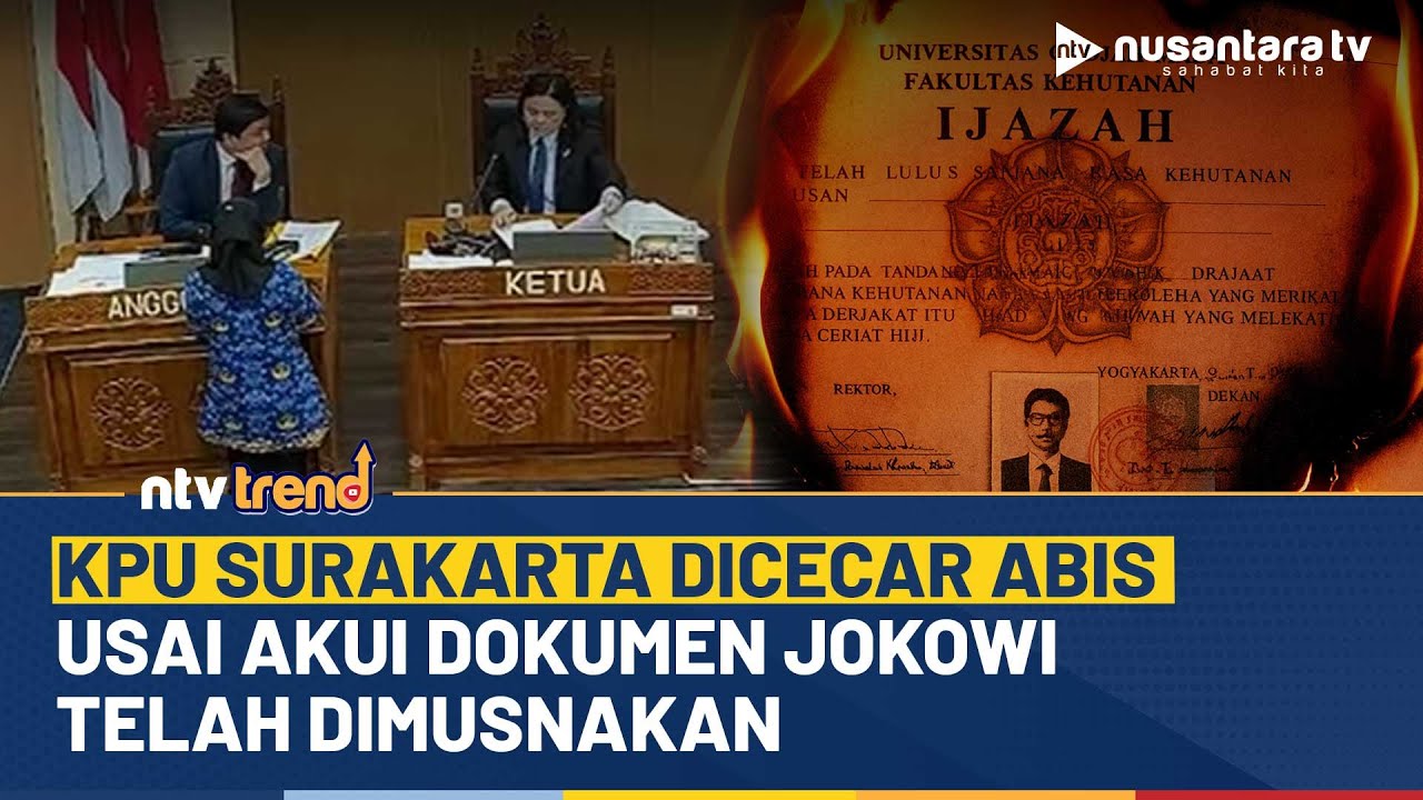 KPU Surakarta Dibombardir Pertanyaan Usai Akui Dokumen Jokowi Telah Dimusnahkan | NTV
