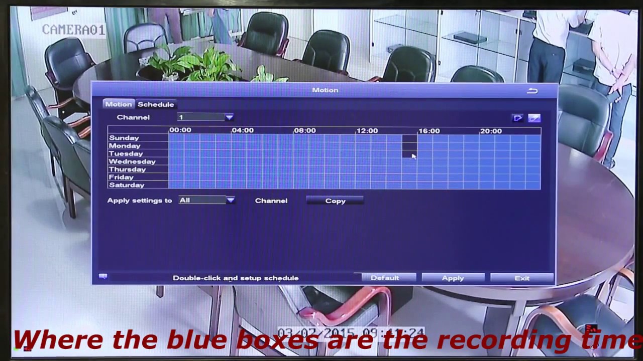 ZOSI Security System - How to Setup Motion Detection on DVR